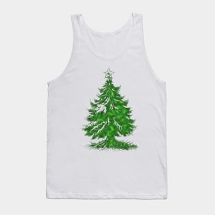 Christmas Tree with Star on Top Tank Top